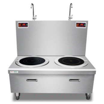 Bếp Á hầm từ công nghiệp đôi BNQ 12kw