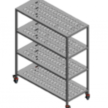 Giá phẳng đột lỗ 4 tầng inox BNQ