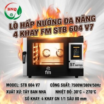 Lò hấp nướng đa năng 4 khay FM STB 604 V7