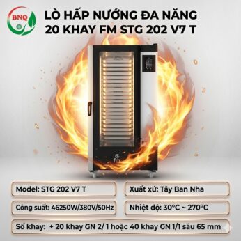 Lò hấp nướng đa năng 20 khay FM STG 202 V7 T