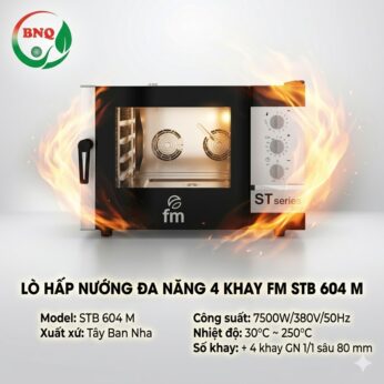 Lò hấp nướng đa năng 4 khay FM STB 604 M