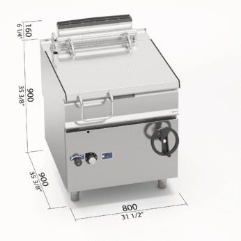 Chảo nghiêng tay quay dùng gas Bertos Model SG9BR8/L+CDP