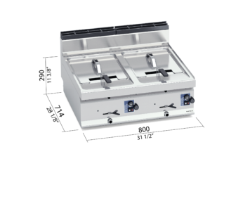 Chiên nhúng gas đôi Bertos Model GL10+10B