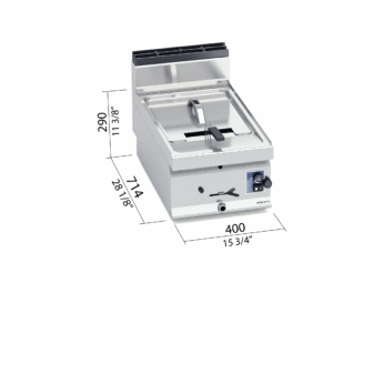 Chiên nhúng gas đơn Bertos Model GL10B