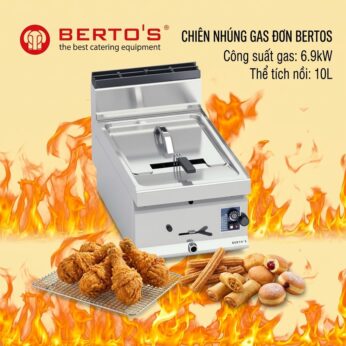 Chiên nhúng gas đơn Bertos Model GL10B