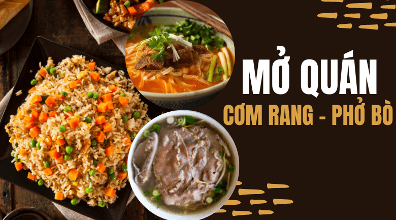 Combo thiết bị dùng cho quán phở và cơm rang
