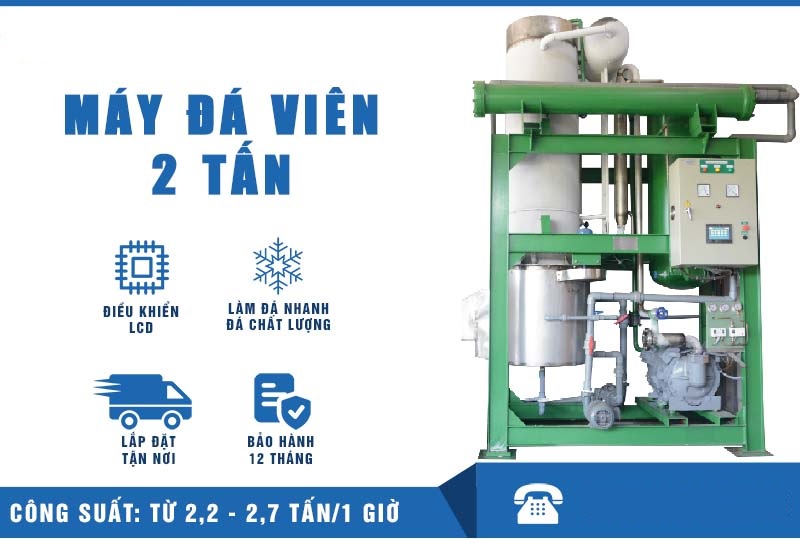 Máy làm đá viên Sápito 1 -2 tấn /ngày