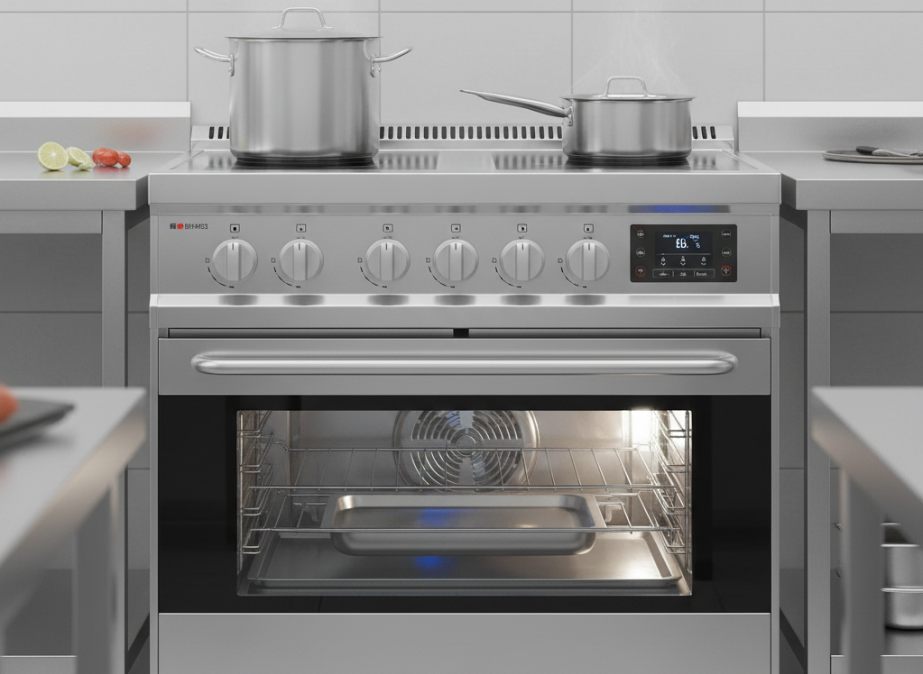 Bếp Âu điện 6 họng có lò nướng điện