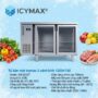 Tủ bàn mát Icymax 2 cánh kính 1200x750