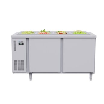Tủ bàn salad Icymax 2 cánh inox 1500×750