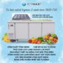 Tủ bàn salad Icymax 3 cánh inox 1800x750