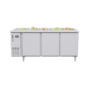 Tủ bàn salad Icymax 3 cánh inox 1800x750