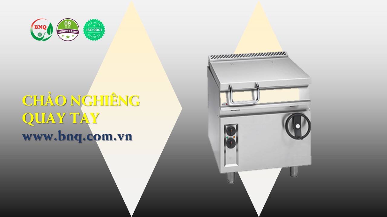 Chảo nghiêng tay quay dùng gas Bertos