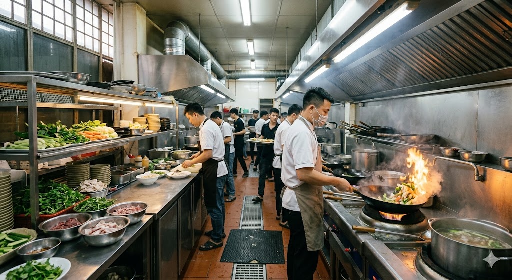 Thiết kế sản xuất bếp công nghiệp inox