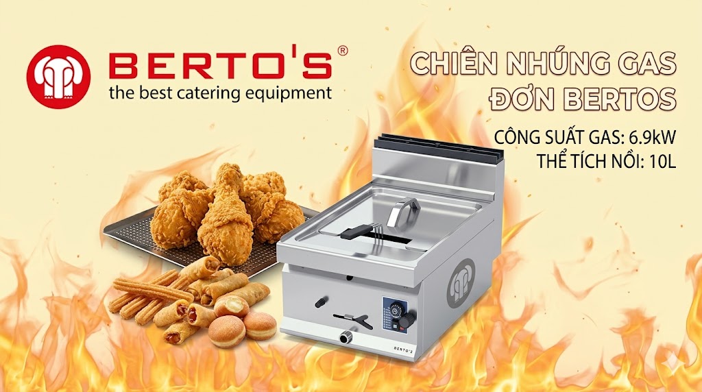 Lợi ích khi sử dụng chiên nhúng gas đơn Bertos