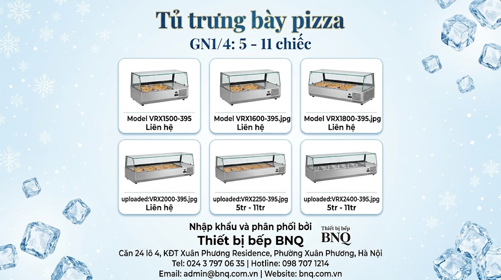 Tủ trưng bày bánh pizza
