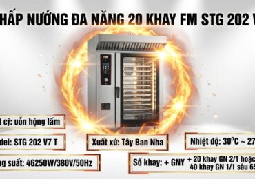 Lò hấp nướng đa năng 20 khay FM STG 202 V7 T