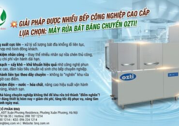 Máy rửa bát băng chuyền Ozti