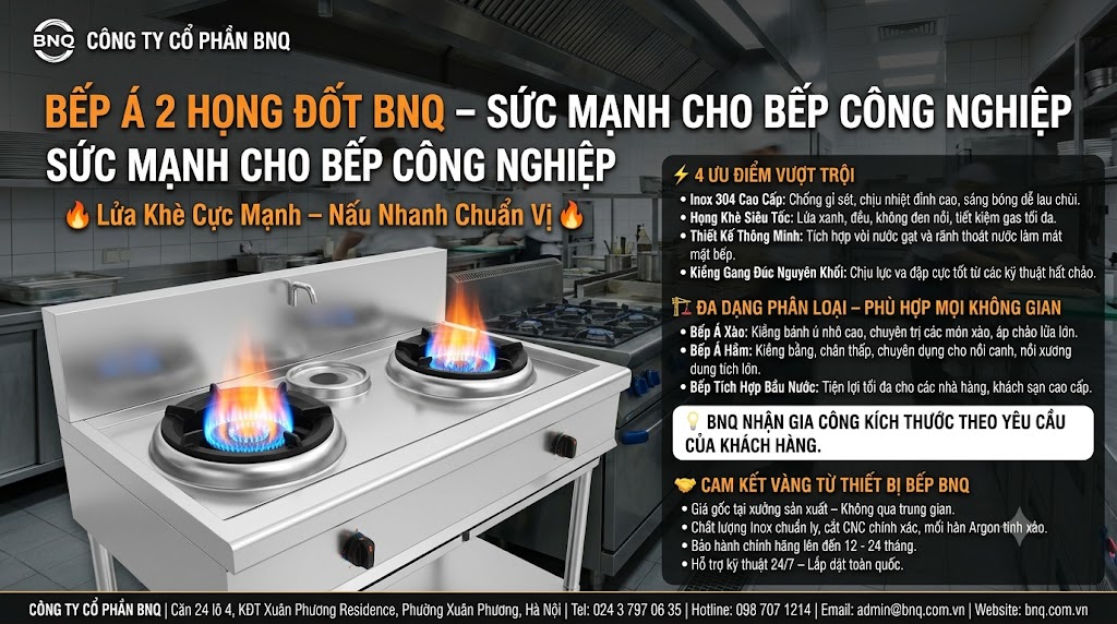 Bếp Á 2 họng đốt của Thiết bị bếp BNQ,