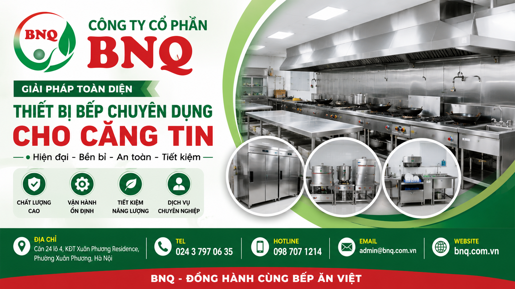 Thiết bị bếp chuyên dụng cho căng tin