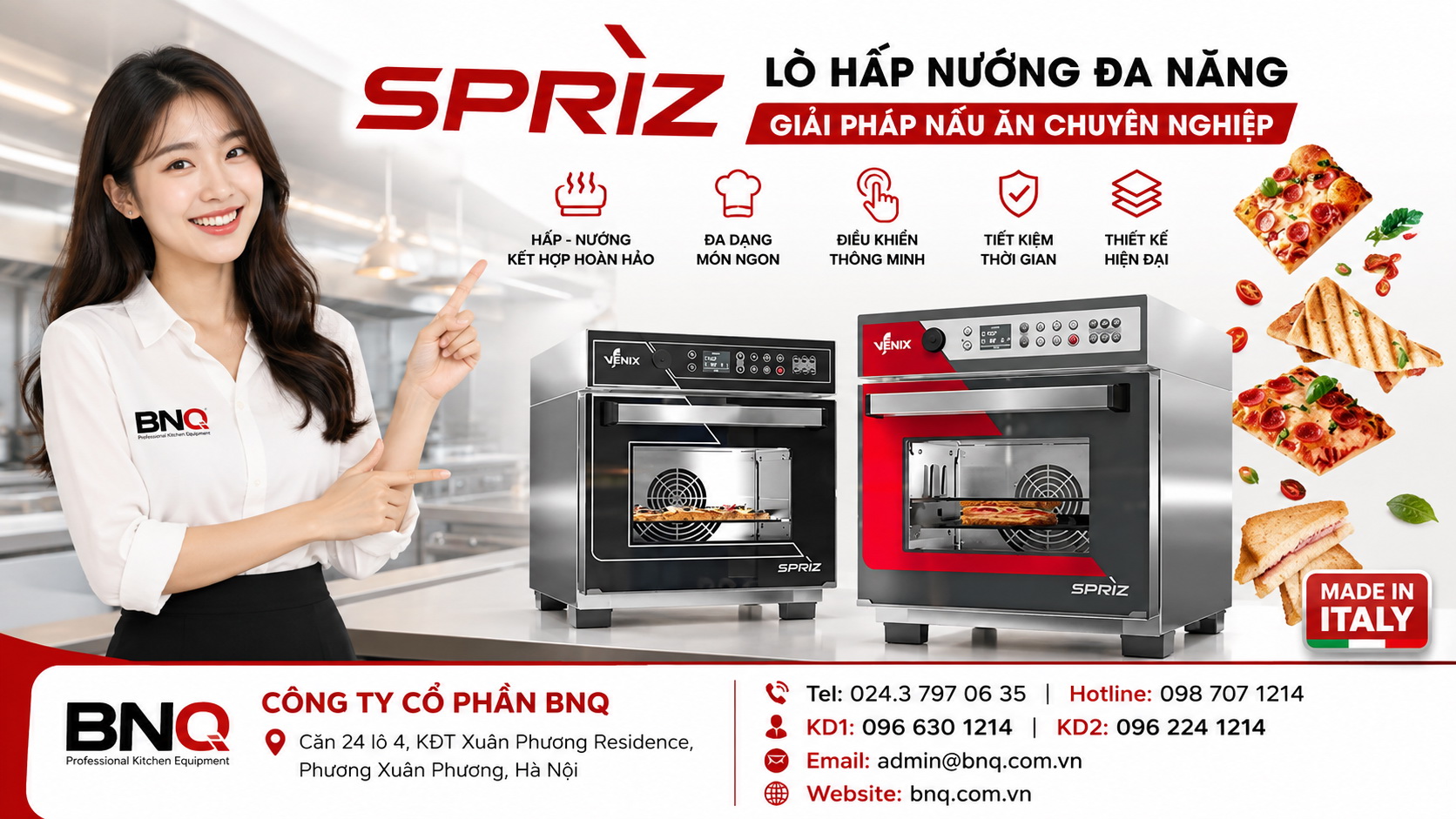 Lò hấp nướng đa năng Venix – Giải pháp nấu ăn chuyên nghiệp cho bếp hiện đại